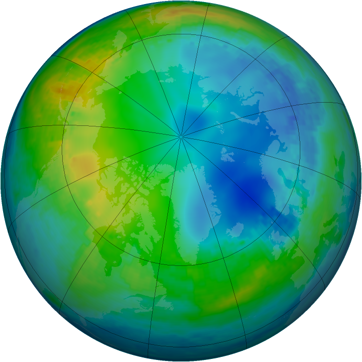 Arctic ozone map for 21 November 2002